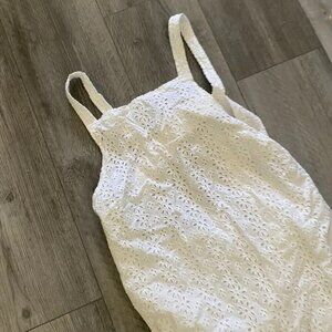 ASOS Design Broderie Buckle Back Midi Sun Dress White  Size 4